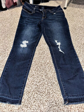a.n.a Mid-Rise Distressed Jegging Blue Jeans Waist 12